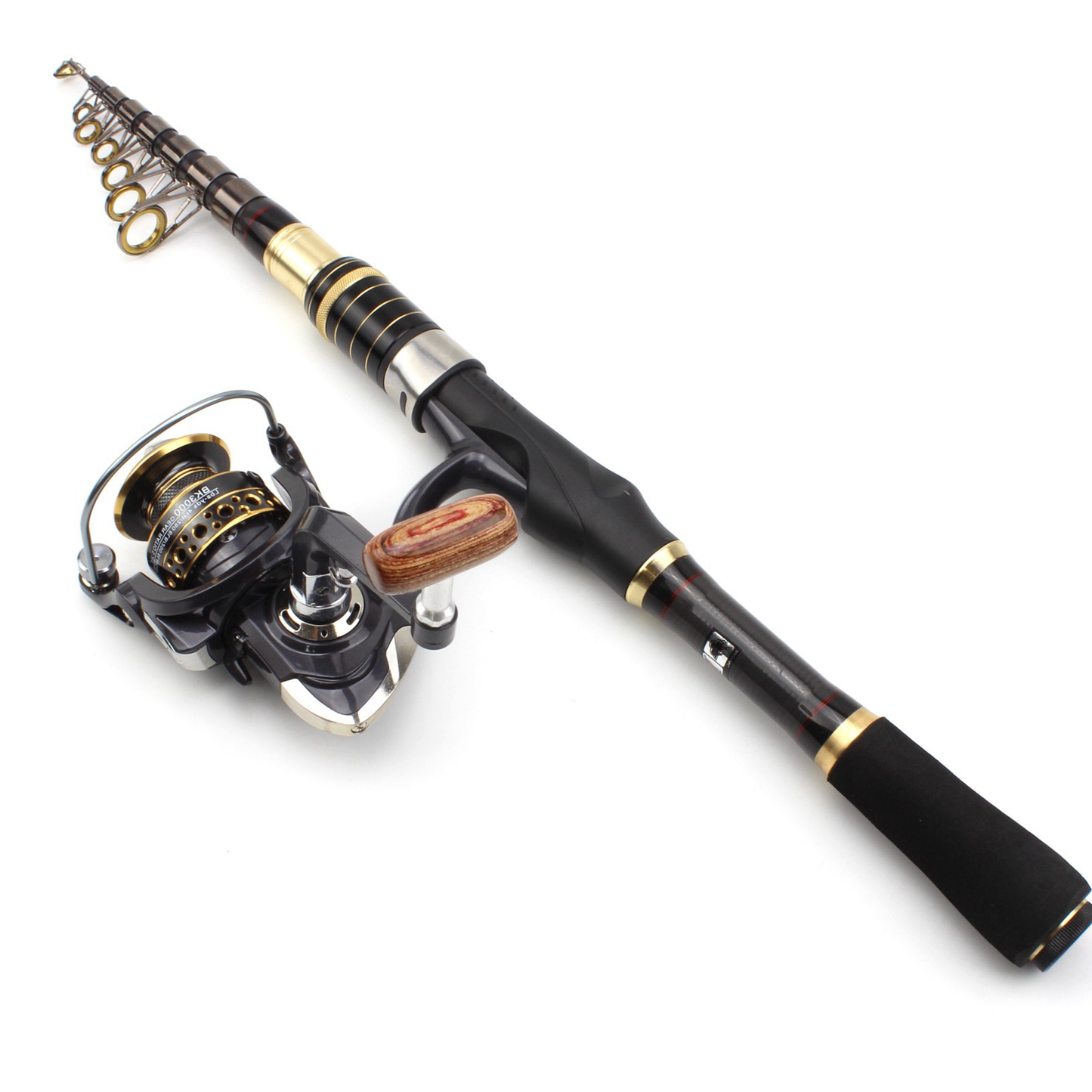 Complete Combo Fishing Rod and Reel Combo Set - Telescopic Carbon Fiber Fishing Pole with Spinning Reel ,Versatile and Travel-Ready, Ideal for All Conditions